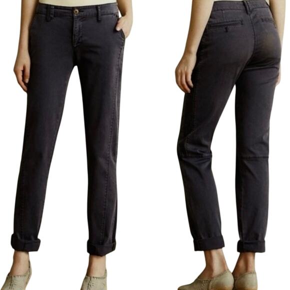 Pilcro and the Letterpress 27 fit / Hyphen chino pant waist and hem tabs P3 2682 - Picture 1 of 12